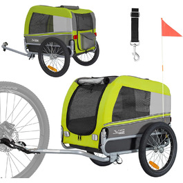 Причіп для собак Tiggo VS Pets M - велосипедний причіп для собак, зелений (80201)