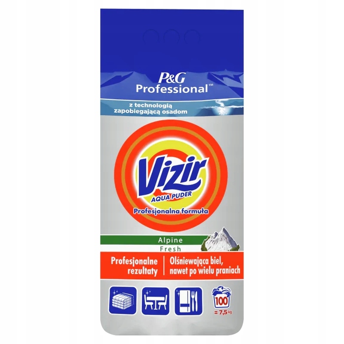 Пральний порошок Vizir Professional для білого 5,5 кг (100 прань)