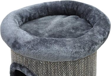 Котячий будиночок-кігтеточка Nanook для великих котів XXL, сірий, 105 см, з печерою