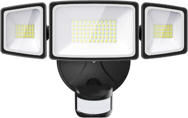 Onforu LED Floodlights with Motion Sensor Outdoor 55W, 5000 LM LED Floodlight, Outdoor Spotlight with Adjustable 3 Heads, 6500K Cool White Spotlight, IP65 Waterproof Floodlight for Garage, Garden, Yard
