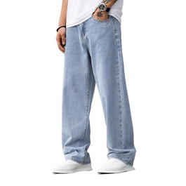Чоловічі джинси Baggy Y2K Streetwear Vintage - вільні світло-блакитні джинси з широкою штаниною, класичний крій
