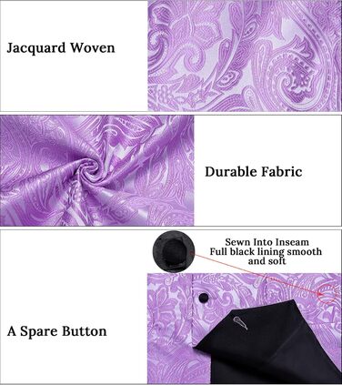 Костюм чоловічий DiBanGu 7-частинний: жакардовий піджак, жилет, краватка, кравецький комірець, сорочка, штани, для весілля, свят, мокінгу. Золотистий та чорний (S, Фіолетовий)