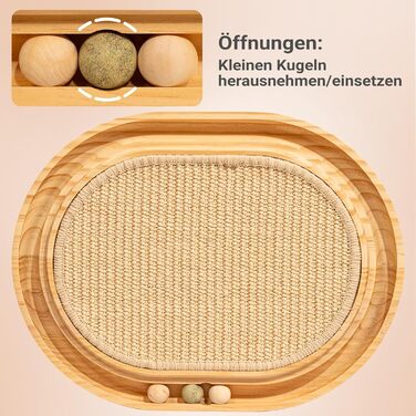 Кігтеточка CheerPals 2-в-1 для котів з натурального сизалю та м'яти, 43x33x3 см