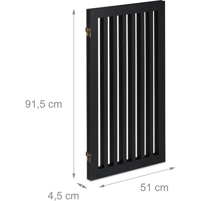 Захисне ворота для собак Relaxdays, розкладне, 91,5 x 103 см, чорний, MDF