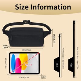 Поясна сумка на пояс для чоловіків та жінок, велика місткість, водонепроникна, з регульованим ремінцем, для занять спортом, подорожей та повсякденного використання (Темно-синій)