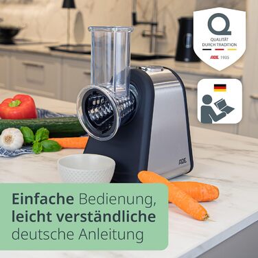 Електричний овочевий слайсер | Тертка для овочів та фруктів | 500 Вт | 4 насадки | Для моркви, огірків, горіхів та сиру