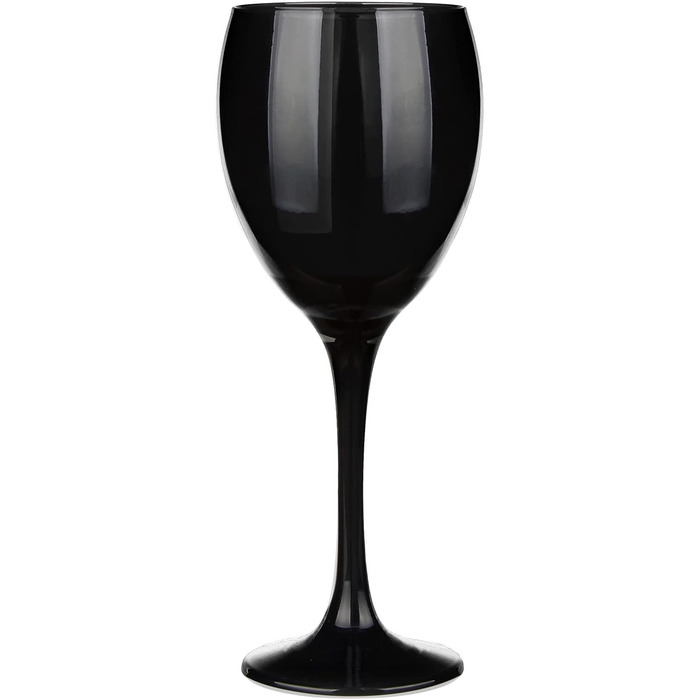 Набір келихів для вина KROSNO Glasmark 1992 (6 шт.) 300 мл - білі, червоні, десертні, коктейльні, склянка для води. Чорний колір, придатні для миття в посудомийній машині