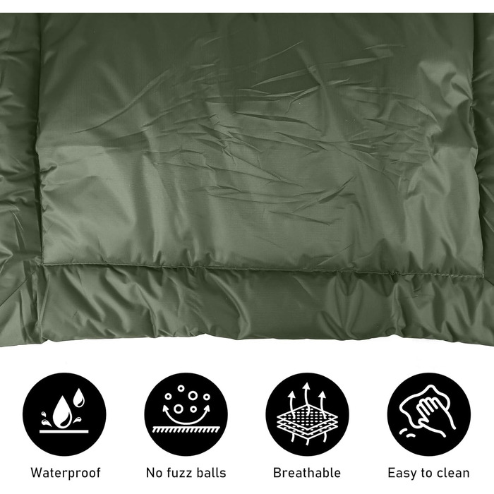 Водонепроникний килимок для собак GBKDQQ 90 x 60 см, для подорожей, миється, для собак та котів, портативний, для дому та на вулицю, кемпінг (зелений)