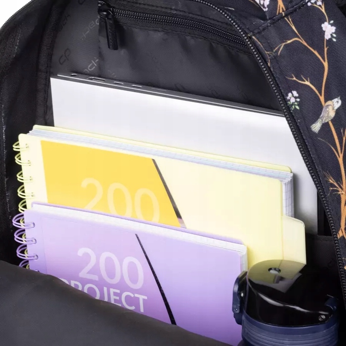Підлітковий шкільний рюкзак CoolPack Drafter 28 л Vilnius, чорний у квітку