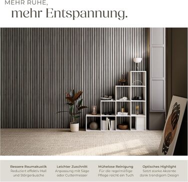 Акустичні 3D-панелі Tectake для стін 120 x 60 x 2,1 см, звукопоглинаючі панелі під дерево для вітальні та кухні, світло-сірий дуб (набір 2 шт.)