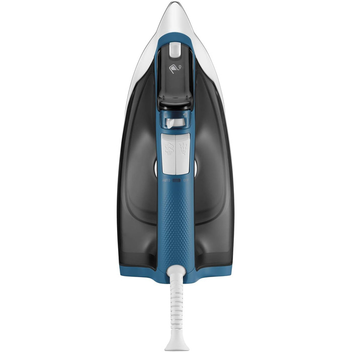 Праска Rowenta Effective з парою, 2200 Вт, 110 гр/хв, нержавіюча сталь, блакитна