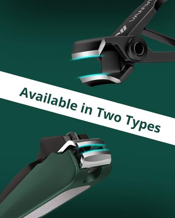 Набір з 2 шт. кусачок для нігтів: професійні, з нержавіючої сталі, для товстих нігтів, з контейнером для сміття. Підходить для нігтів на руках та ногах.