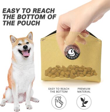 Сумка для ласощів для собак COOWONE, з магнітною застібкою, 900D Oxford, для тренувань та прогулянок (хакі)