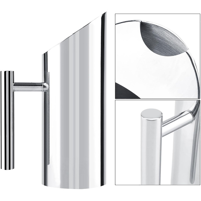 Water Pitcher with Ice Protection, Stainless Steel Water Pitcher, Iced Tea Pitcher, Beverage Carafe for Home Office, Hotel Serving Tool (1.5L)