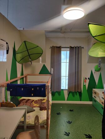 Балдахін для ліжка Ikea LÖVA, зелений, 136×90 см
