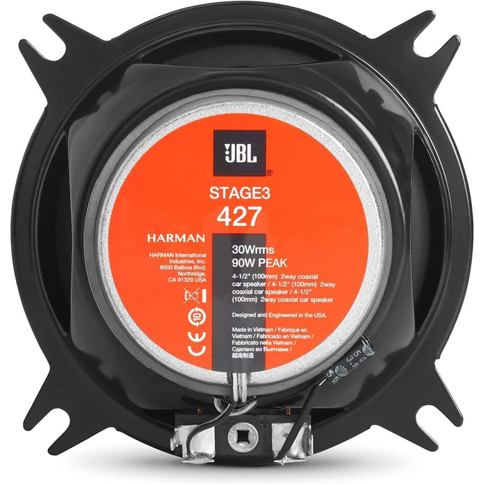 Автомобільні динаміки JBL Stage3 427 10 см, 150 Вт, 2-смугові, Harman Kardon