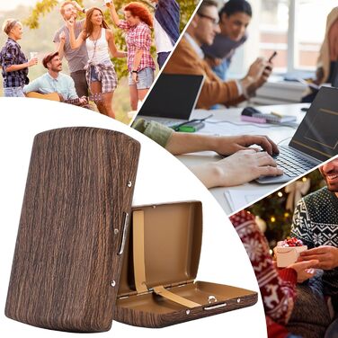 Металеве екіпеж для сигарет 84 мм, коричневе, для King Size (14 шт.), захист RFID