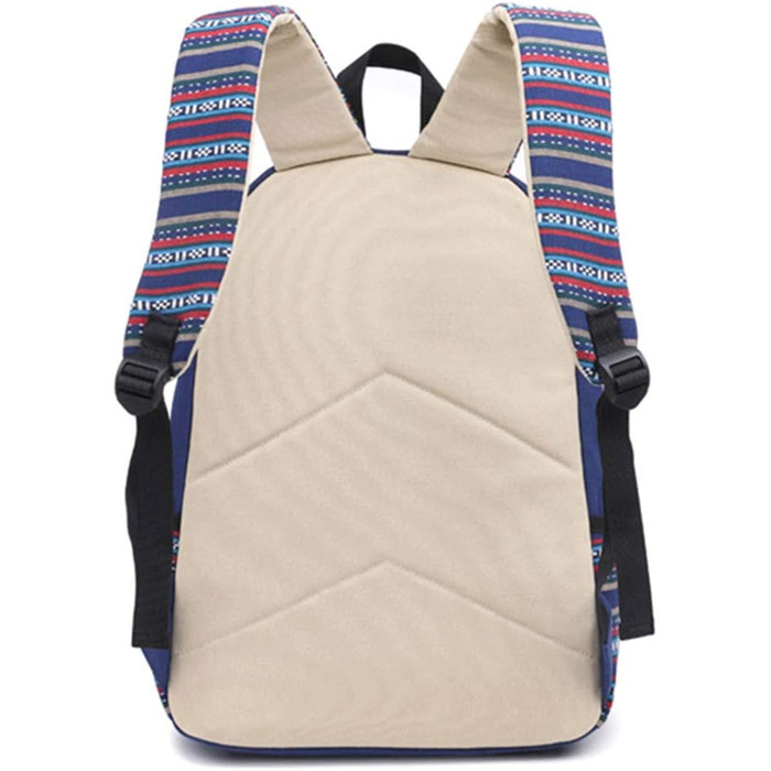 Жіночий/Дівчачий Рюкзак у Стилі Vintage з Смугами. Чорний рюкзак для підлітка, дівчини, студентки. З канвасу.