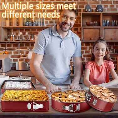 Набір форм для випічки Springform Set (4 шт.) - червоний, 16/20/22/26 см