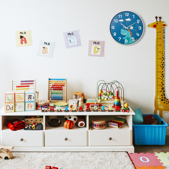 Relaxdays Wall Clock Dinosaur for Kids