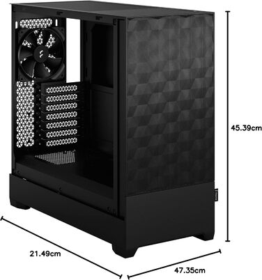 Корпус для ПК Fractal Design Pop Air Black з темним склом та сіткою Honeycomb Mesh - 3 вентилятори, ATX, чорний