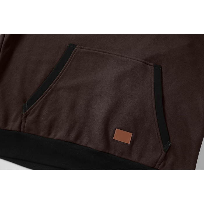 Світшот з капюшоном JMIERR для чоловіків, теплий пуловер з капюшоном, повсякденна куртка з капюшоном, бавовняний світшот, шнурок на капюшоні, кишеня, колір: зелений (L, кава)