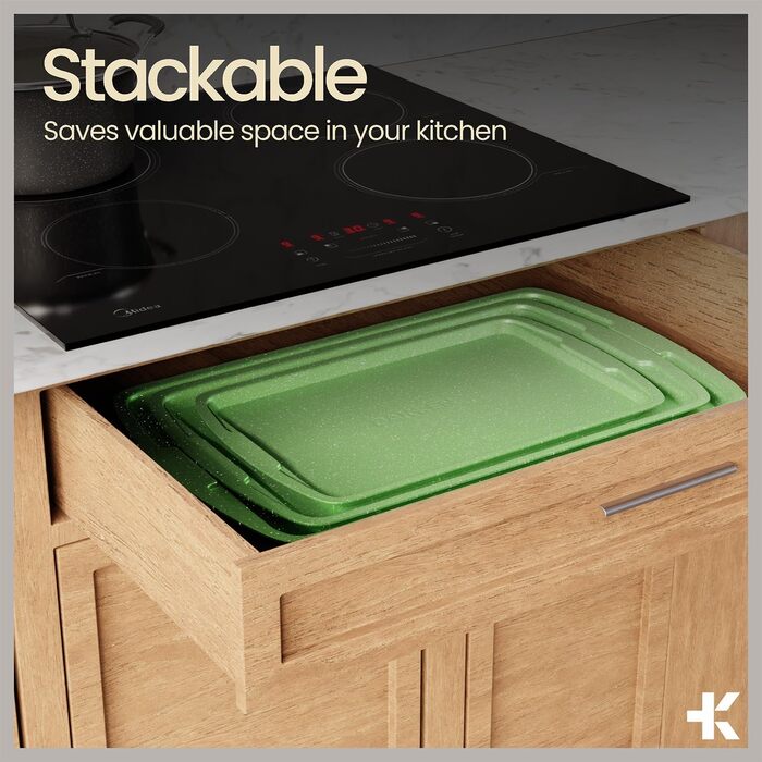 Набір форм для випічки Royal Blue (10 шт), з антипригарним покриттям, з вуглецевої сталі, стакесний, економний, придатний для миття в посудомийній машині, стійкий до бруду, без PFOA/PFOS/PTFE, термостійкий до 230°C