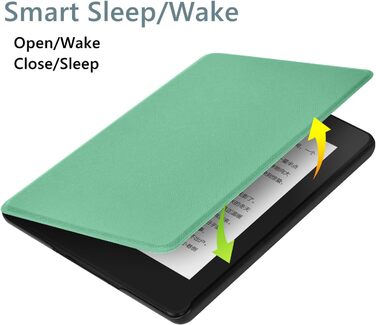 Чохол для Kindle Paperwhite (7/6/5 Gen, 12th Gen, Colorsoft 2024) - Зручний, неслизький, Mint Green