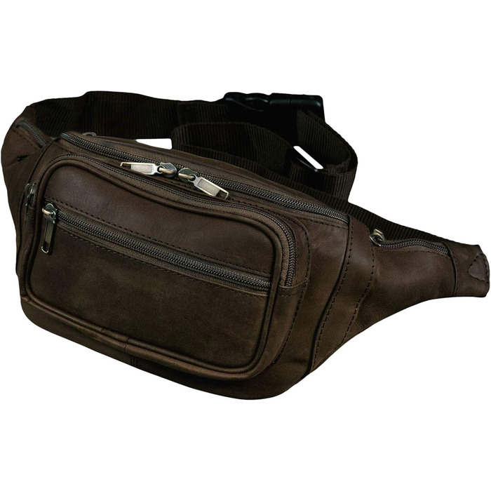 STILORD 'Maverick' - Сумка на пояс/Через плече з м'якої шкіри для чоловіків та жінок. Сумка на стегно, для камери, телефону, подорожей, фестивалів, трекінгу (Димно-коричнева)