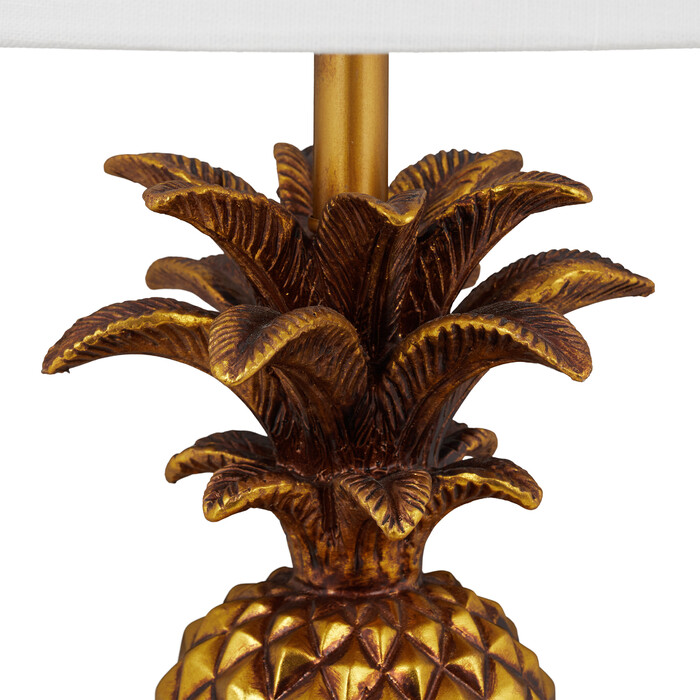 Relaxdays Pineapple Table Lamp, Gold