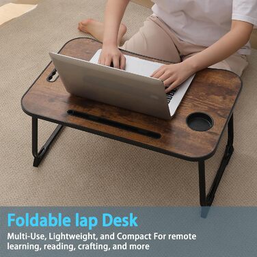 Зручний столик-підставка для ноутбука та їжі в ліжко/на диван (жовтий)