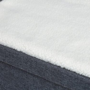 Кіт Будинок Relaxdays з тканини, кіт-печера з 2 входами, 71,5 x 62,5 x 44 см, складаний, темно-сірий