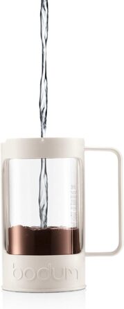Bodum BEAN Coffee Maker for 8 Cups (Press Filter System, Insulated, Drip-Stop, 1.0 liters) (Creme, 8 Cups)