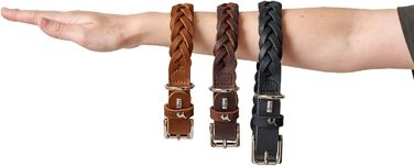 Нашийник для собак Hunter Solid Education, шкіряний, ручної роботи, темно-коричневий, розмір S-M