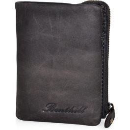 Benthill Small Wallet - Genuine Leather - Women's Wallet with RFID Protection - 6 Card Slots - Slim Wallet including Gift Box, Color: Gray