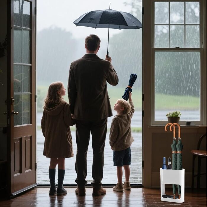 Підставка для парасоль підставка для парасоль з 4 слотами, знімний піддон, для дому, для довгих та коротких парасоль