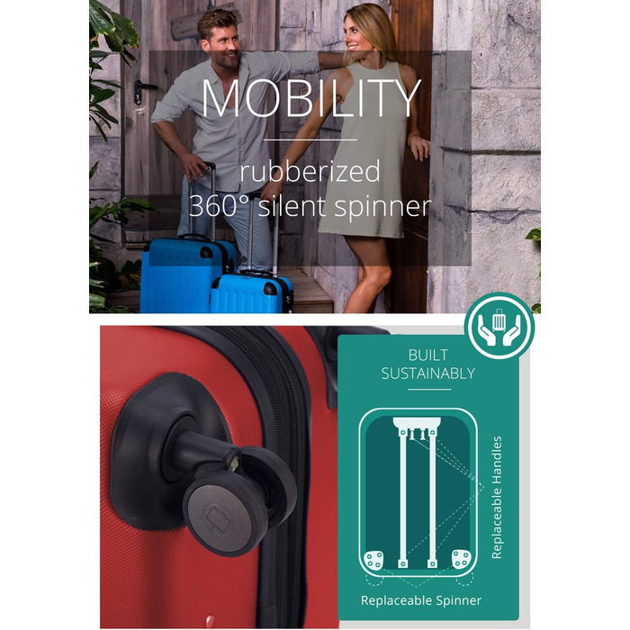 Набір валіз Hauptstadtkoffer Spree, аква-зелений, для дорослих, унісекс