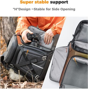 Рюкзак для камери K&F CONCEPT водонепроникний, для 2 камер та ноутбука 15.6