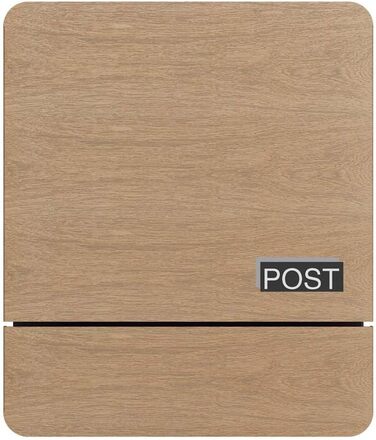 Поштова скринька настінна SCHARTEC SPB-4 світле дерево з газетницею, сучасний великий дизайн