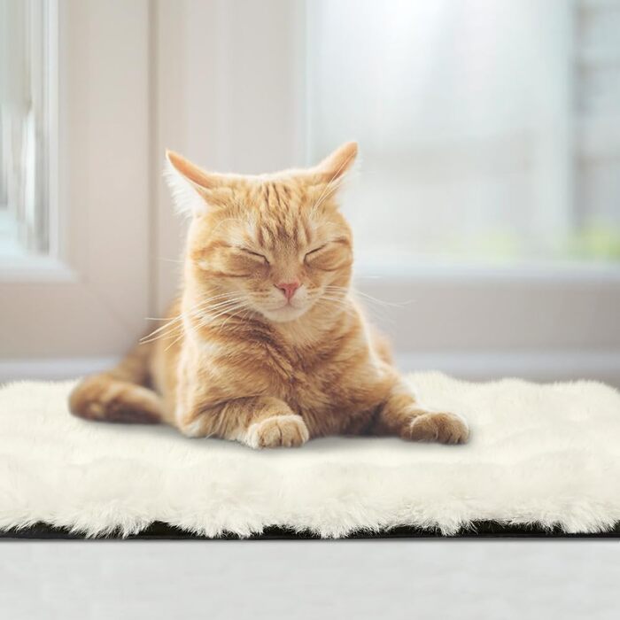 Wdmiya Самогріюча ковдра для домашніх тварин 90x60 см, ковдра для котів та собак, тепла та м'яка ковдра, без електроживлення, для автомобіля, для дому.