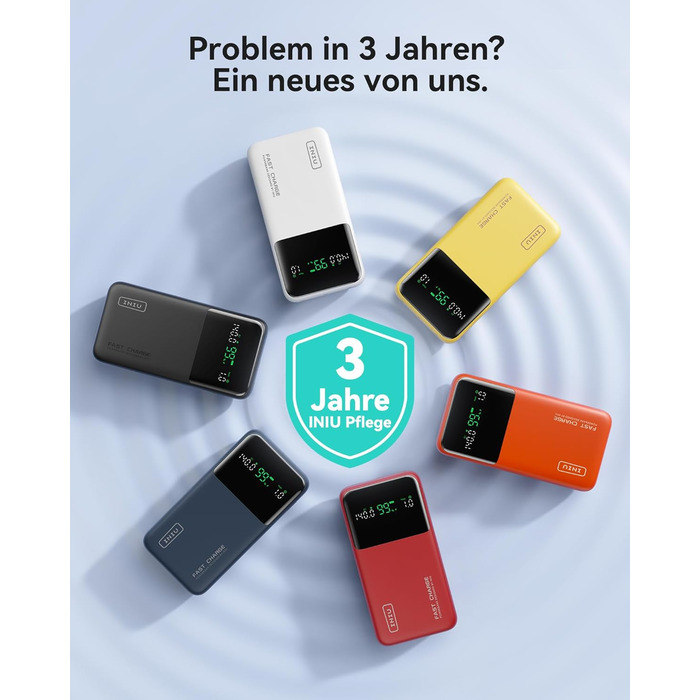 Power Bank INIU 25000mAh 140W: Швидка зарядка для телефону, ноутбука, MacBook, iPad, iPhone, Samsung, Steam Deck. Білий, компактний.