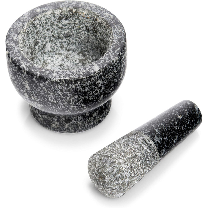 Набір ступки та пестика Zeller 24501, граніт, 9x9x6,5 см, антрацит
