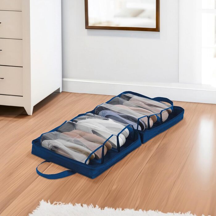WENKO Business Wardrobe with Shelf and Clothes Rail, Fabric Wardrobe for Dust-Free Storage of Textiles, Metal Frame and Fabric in Durable Polyester Quality, 75 x 160 x 50 cm (Shoe Bag)