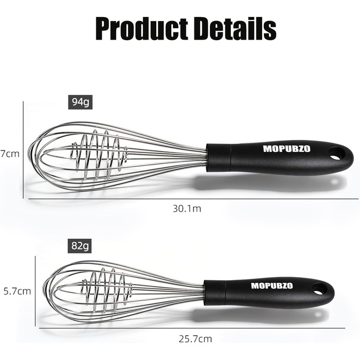 Набір з 2 міксерів з нержавіючої сталі, 30 см x 25.5 см - для приготування, випічки, змішування та перемішування