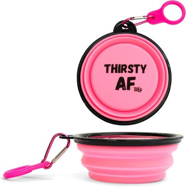 Складаний миска для собак TDL, 350 мл, рожевий: вода та корм для собак та котів