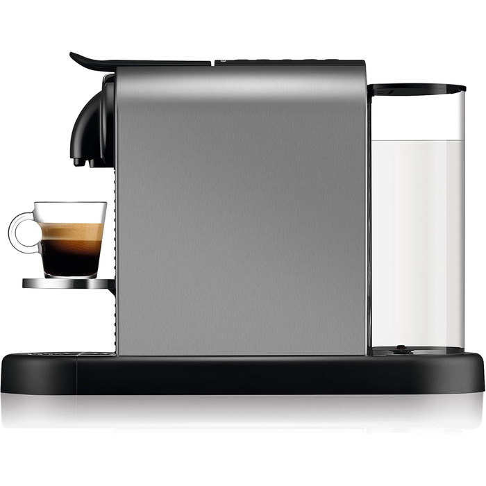 Капсульна кавомашина Nespresso De'Longhi CitiZ Platinum EN220.T, 4 розміри чашок, 19 бар, 1260 Вт, титановий колір