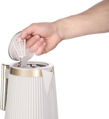 Електричний чайник Russell Hobbs Brontë Stone 1.7L 2400W з матовим дизайном та золотистими акцентами