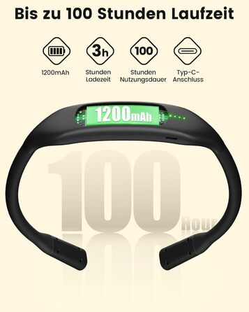 Glocusent Лампа для читання на шиї з 100 годин освітлення, захищає зір | Регульована колірна температура та 5 рівнів яскравості, легка лампа для ліжка, шиття, ремонту