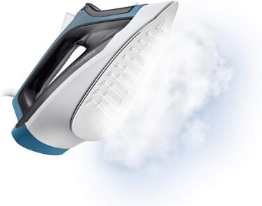 Праска Rowenta Effective з парою, 2200 Вт, 110 гр/хв, нержавіюча сталь, блакитна