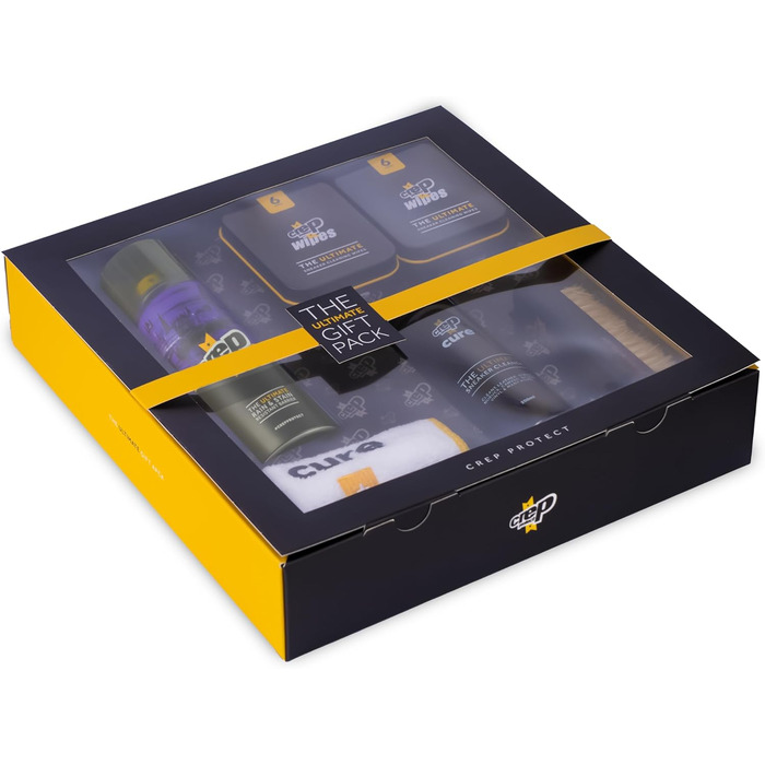 Crep Protect The Ultimate Shoe Care Gift Package – Shoe Protection Spray – Sneaker Cleaner – Quick Cleaning Wipes – Premium Brush and Microfiber Cloths